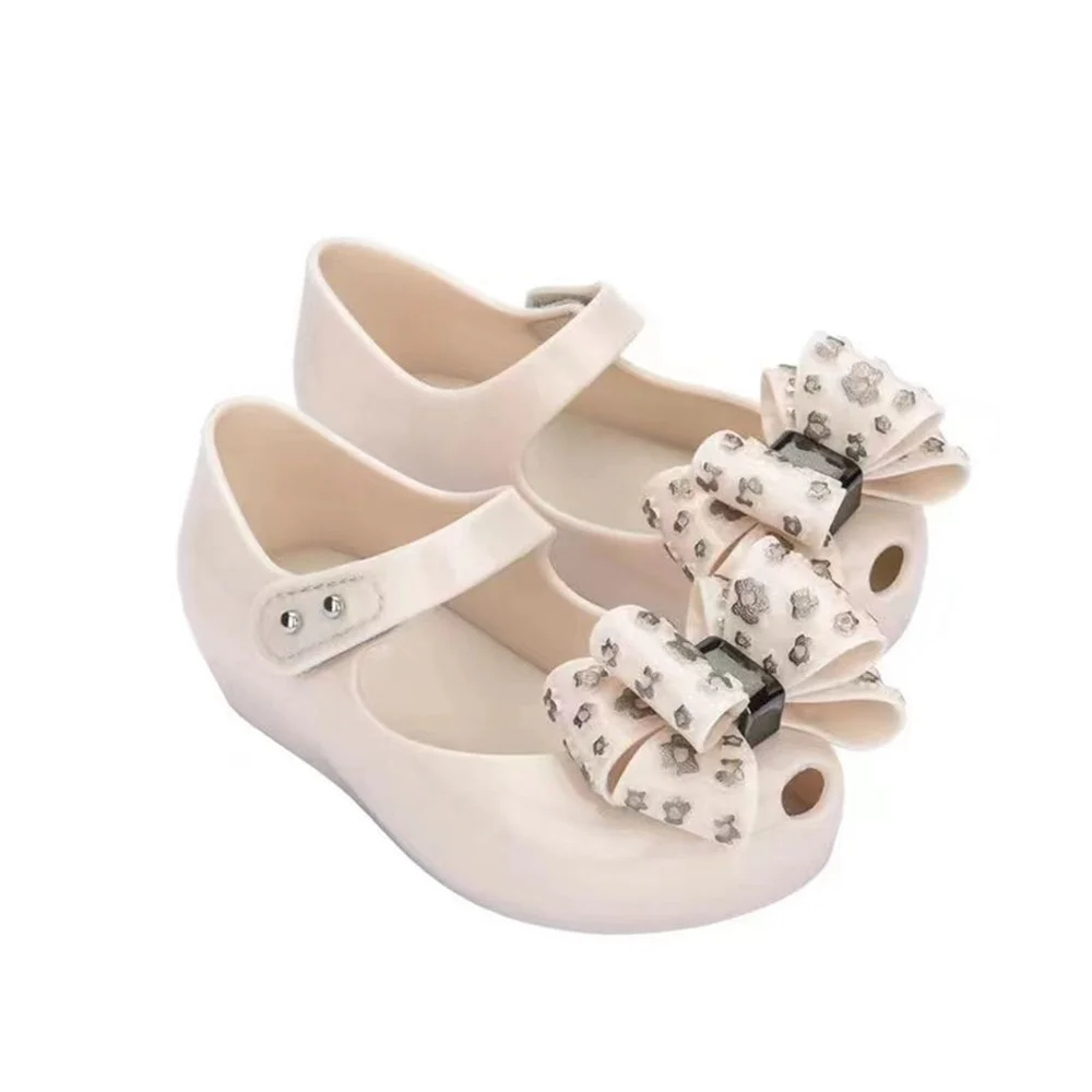 Top Trends: Children's Summer Shoes Mini Melissa Sparkle Bowknot Fashion Sandals Kids Girls Beauty And The Beast Rose Jelly Shoes MN067 Shoppable Styles