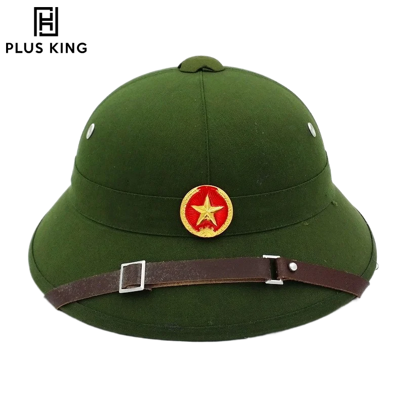 Top Trends: Vietnam Army Cap NVA Vietcong VC Pith Helmet Outdoor Military Hat Green Camouflage With Red Star Badge Shoppable Styles