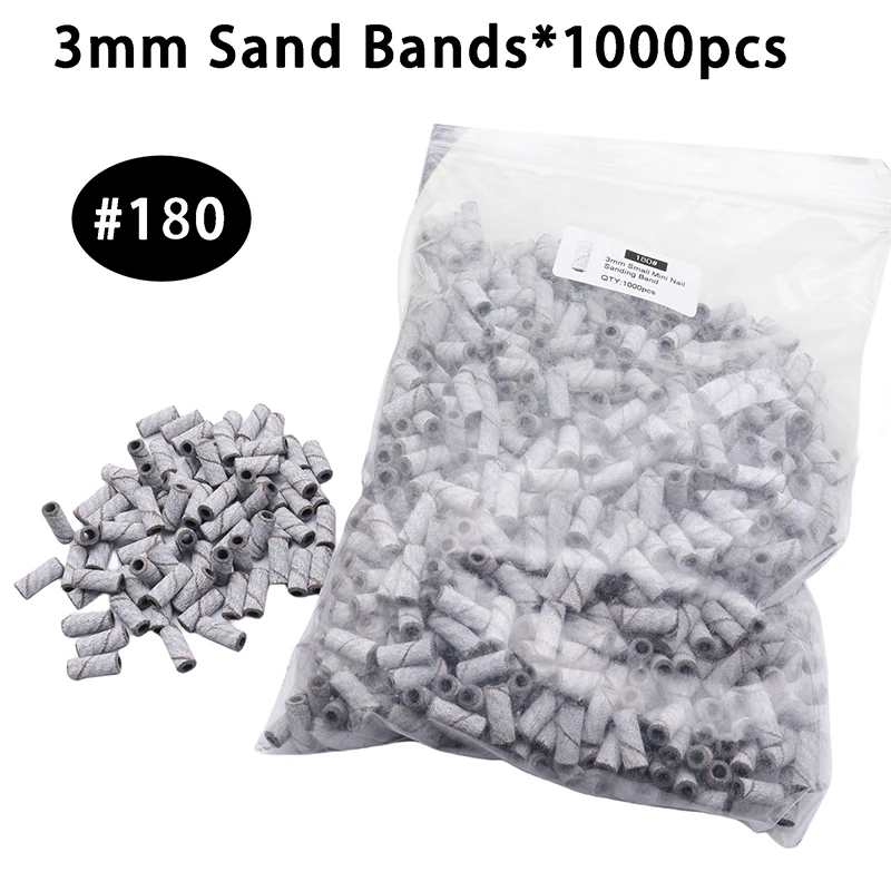 Top Trends: 1000pcs 3mm Mini Zebra Sanding Bands Stainless Steel Nail Drill Bits Mandrel Electric Manicure Accessories Tool Shoppable Styles