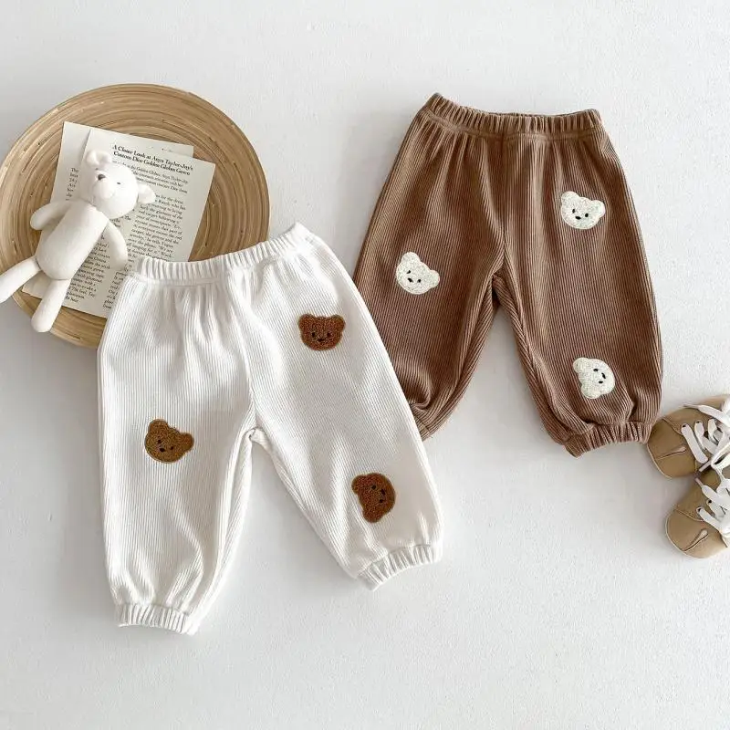 Top Trends: 2024 Spring New Baby Boy Cute Bear Print Casual Pants Toddler Girl Loose Trousers Newborn Infant Big Pp Pants Children Clothes Shoppable Styles