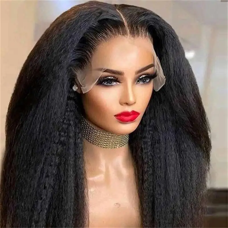 Top Trends: Lace Front Wigs 13x4 Kinky Straight Lace Frontal Wigs Glueless Pre Plucked With Baby Hair Bleached Knots For Women Human Hair Shoppable Styles