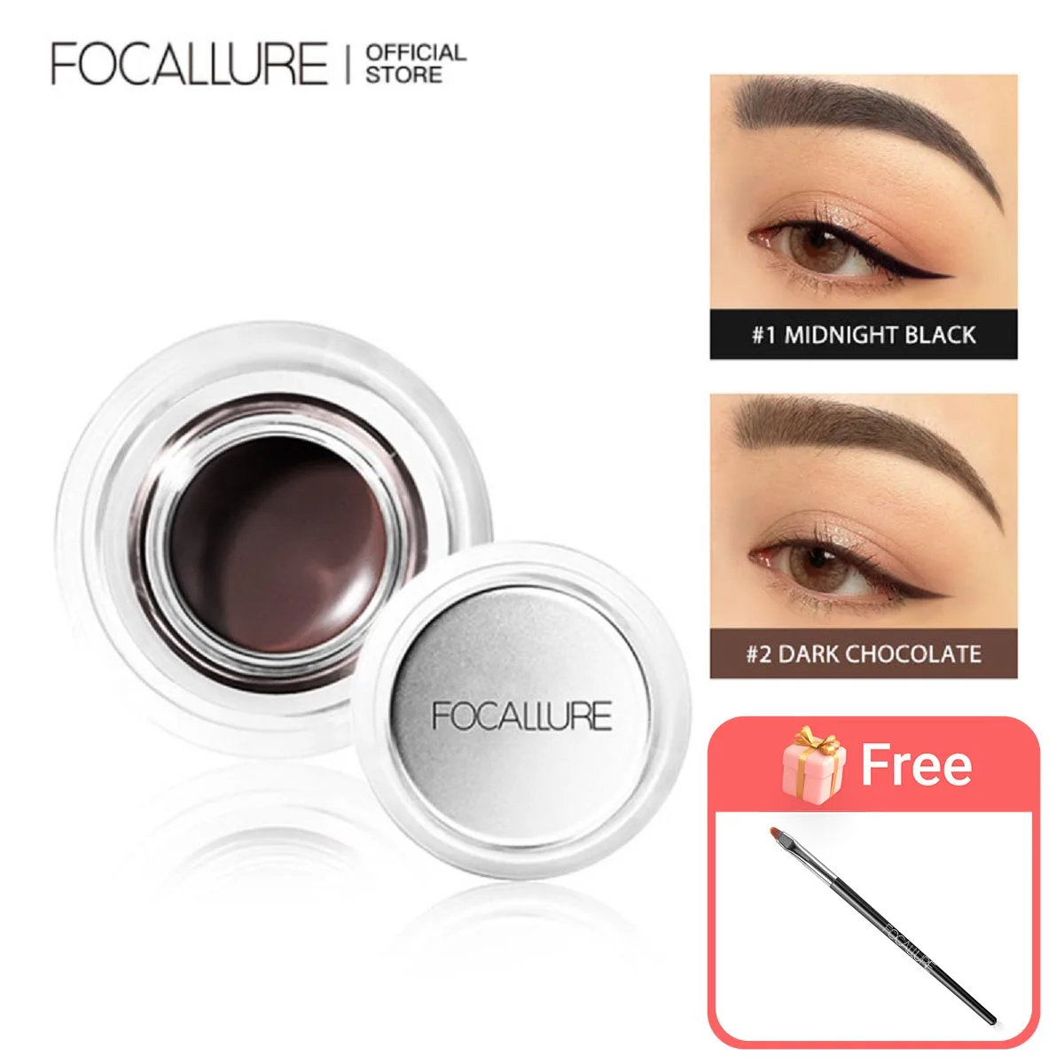 Top Trends: FOCALLURE 5 Color Eyebrow Pomade Eyebrow Eyeliner Gel Waterproof Long-lasting Creamy Texture Tinted Sculpted Brow Gel With Brush Shoppable Styles