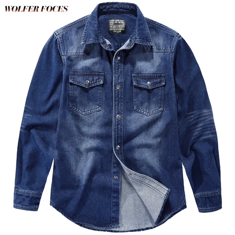 Top Trends: Denim Shirts Men&#039;s Shirt For Men 2022 New Fasion Mens Dress Summer Man Brand Luxury Dress-shirt Male Long Sleeve Casual Jacket Shoppable Styles