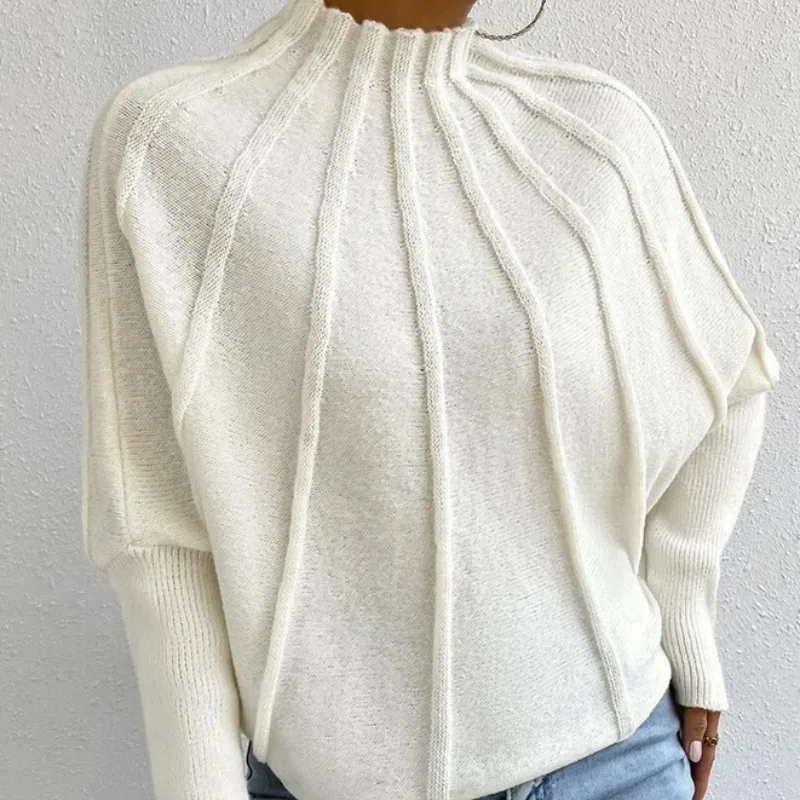 Top Trends: Autumn And Winter Women&#039;s Pullover Half High Neck Solid Loose Fit Short Sweater Knit Fashion Elegant Commuter Casual Tops Shoppable Styles