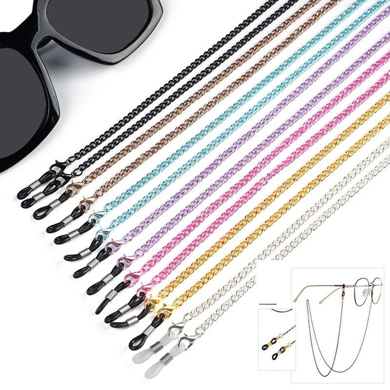 Top Trends: Fashion Metal Glasses Chain Sunglasses Halter Chain Color Sunglasses Glasses Chain Color Chain Glasses Hanging Chain Accessories Shoppable Styles