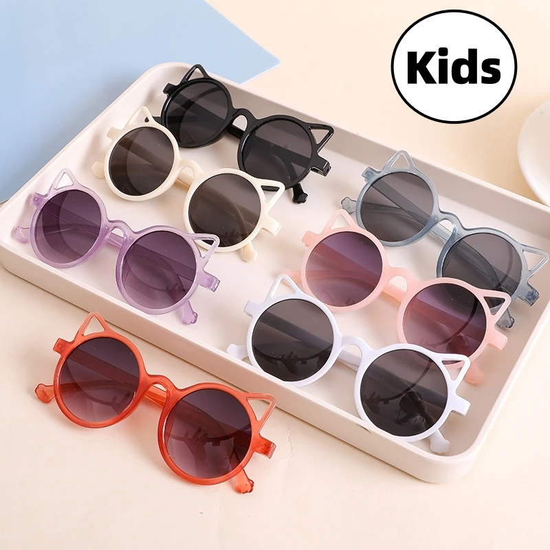 Top Trends: New Children's Fashion Sunglasses Girl Cute Little Cat Shaped Sun Glasses Cute Boy Outdoor Sunshade Eyewear UV400 Oculos De Sol Shoppable Styles