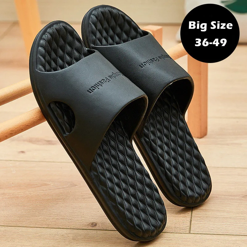 Top Trends: Big Size 48 49 Men Slippers EVA Soft Sole Women Summer Beach Sandals Couples Casual Flip Flop Shoes Bathroom Slides New Fashion Shoppable Styles