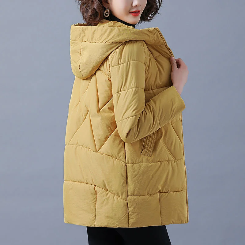 Top Trends: Winter Women Jacket Warm Parkas Female Thicken Coat Cotton Padded Long Hooded Outwear Loose Women Snow Jacket 4XL Shoppable Styles