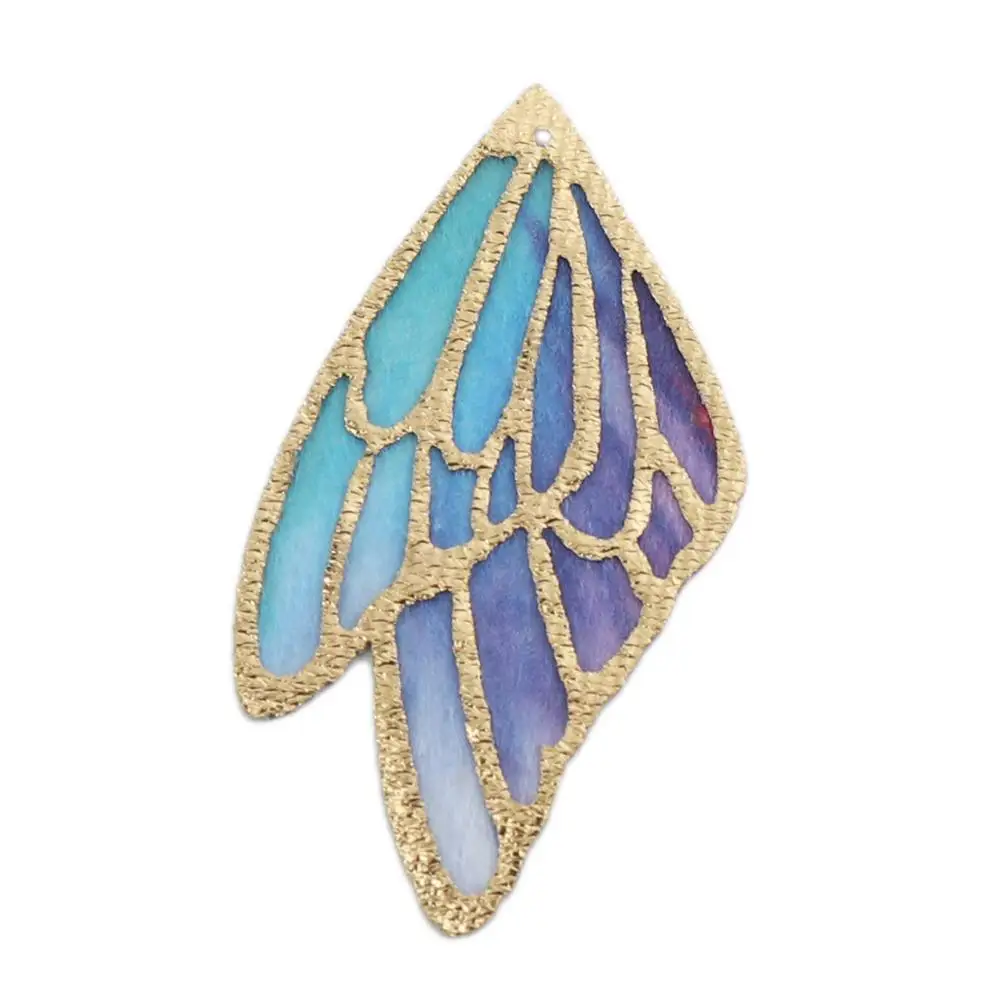 Top Trends: Doreen Box Fashion PU Fabric Pendants Butterfly Wing Multicolor DIY Making Earrings Jewelry Gifts Findings4cm / 5cm / 6cm, 5 PCs Shoppable Styles