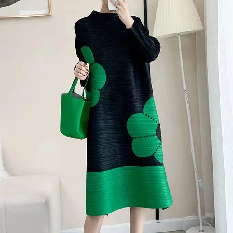 Top Trends: Pleated French Long Sleeved Dress Spring And Autumn Women's 2023 Loose Luxury Evening Dress 2023 Elegant Shoppable Styles