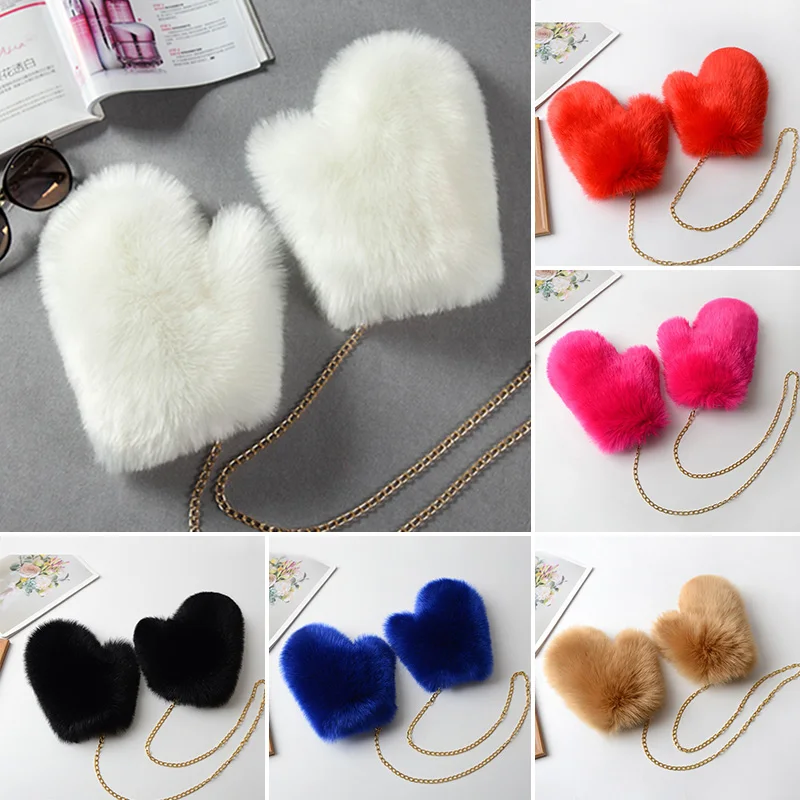 Top Trends: Plush Faux Fur Wrist Gloves Soft Imitation Fox Fur Hand Warmer Solid Color Elastic Full Finger Glove Winter Thicken Warm Mitten Shoppable Styles