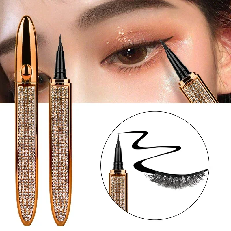 Top Trends: 2 In 1 Self Adhesive Eyeliner Pencil Long Lasting No Glue Magnetic Quick Drying Eyelashes Sticking Eye Liner Pen Easy To Wear Shoppable Styles