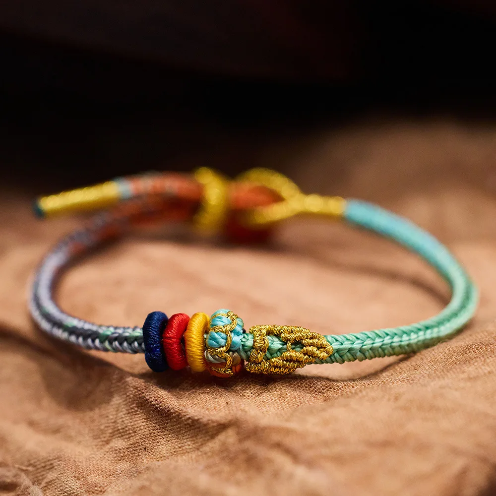 Top Trends: Seven-color Pen Ashore Lucky Buddha Knot Red Rope Men And Women High School Entrance Examination Colorful Lovers Accessories Shoppable Styles