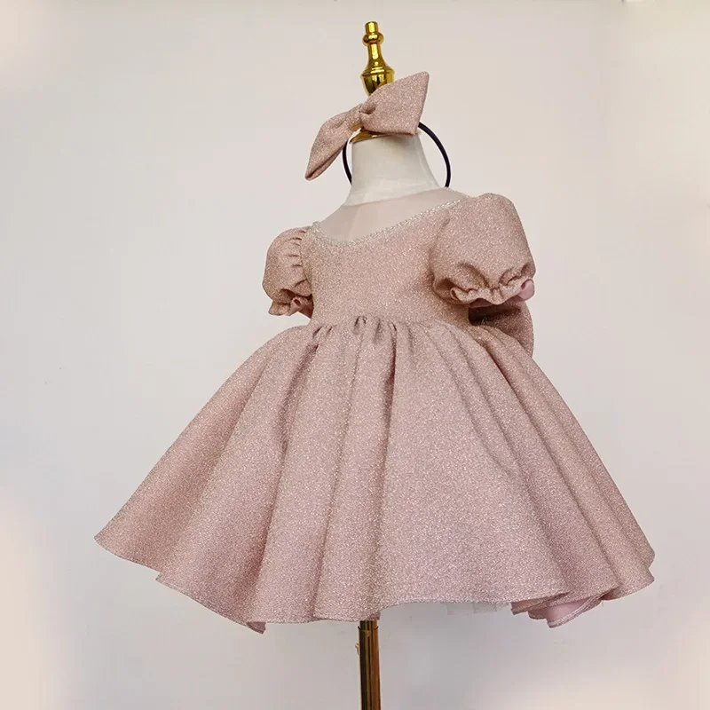 Top Trends: Toddler Girl Princess Dresses Beads Bow Baby Girl Dress For 1 Year Birthday Christening Gown Infant Party Clothes Baby Vestidos Shoppable Styles