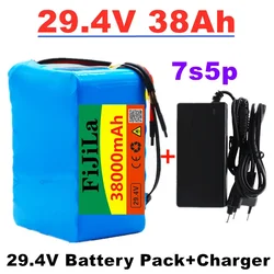 24V 38Ah 7S5P batterie pack 250W-500W 29,4 V 38000mAh lithium-ionen  für