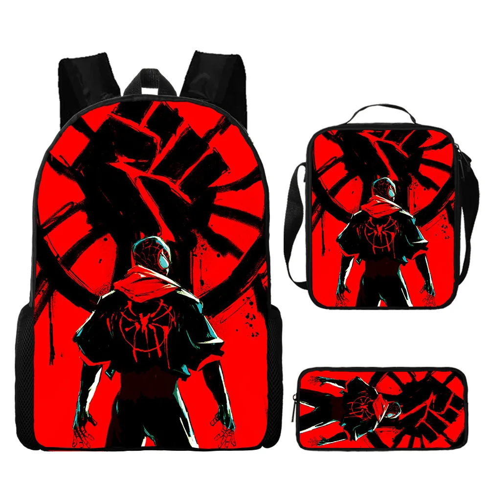 Top Trends: New Spidermans Backpack Student Backpack Large Capacity Breathable Lightweight Anime Cartoon Backpack Lunch Bag Pencil Case Shoppable Styles