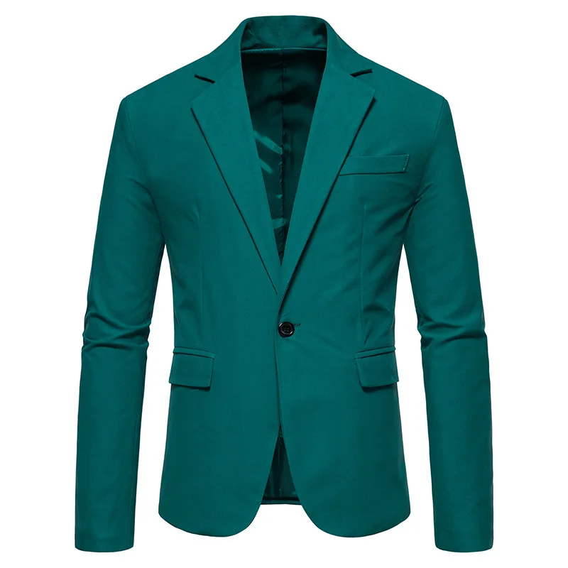 Top Trends: Mens Dark Green Spring Blazer 2023 Brand New One Button Causal Slim Fit Blazer Jacket Fashion Party Lightweight Sports Coat Male Shoppable Styles