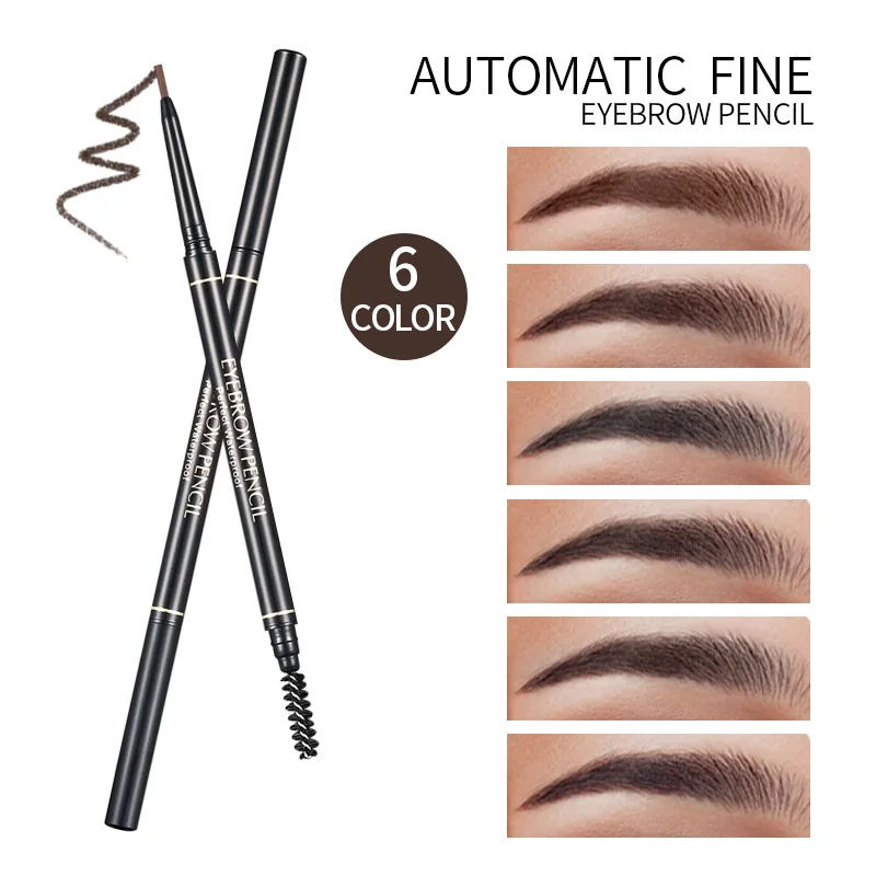 Top Trends: 1.5mm Fine Eyebrow Pencil With Double Head Automatic Rotation, One Line Eyebrow Pencil Waterproof And Makeup Free Makeup Pen Shoppable Styles