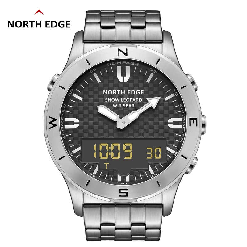 Top Trends: NORTH EDGE Men&#039;s Sports Digital Watches Business Luxury Watch For Men Waterproof 50M Altimeter Barometer Compass Luminous Clock Shoppable Styles