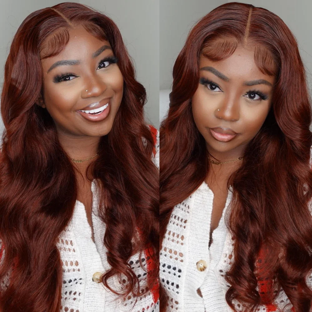 Top Trends: UNice Hair Pre Cut 6x4.75 Lace Put On And Go Glueless Wig Human Hair Reddish Brown Color Lace Closure Wigs For Women Shoppable Styles