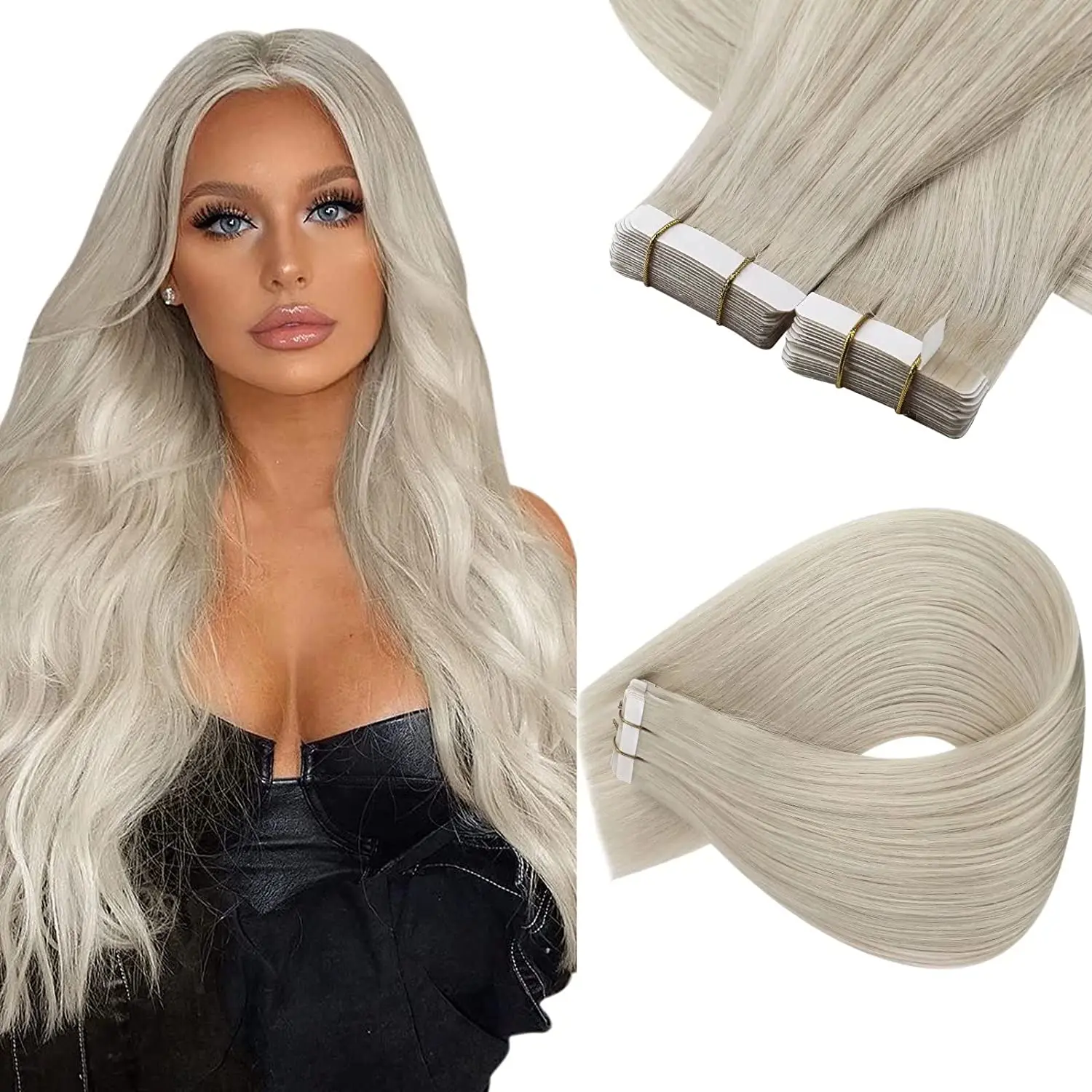 Top Trends: VeSunny Tape In Hair Extensions Invisible Real Human Hair 50gr / 20picec Ombre Seamless Glue On Hair Skin Weft Shoppable Styles