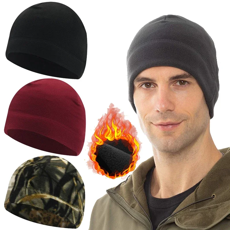 Top Trends: Outdoor Winter Warm Watch Cap Soft Polar Fleece Beanie Hat Thick Windproof Skull Cap For Men Women Camping Hiking Fishing Hat Shoppable Styles