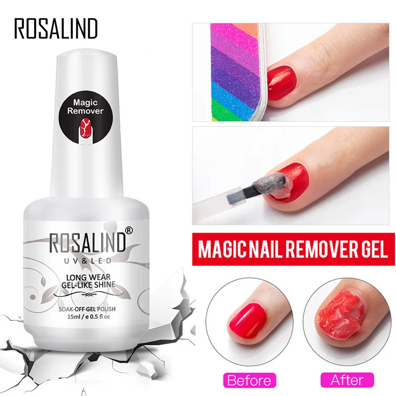 Top Trends: ROSALIND Magic Remover Nail Gel Polish Fast Clean Within 2-3 MINS Soak Off Gel Nail Polish Top Coat Nail Remover Shoppable Styles