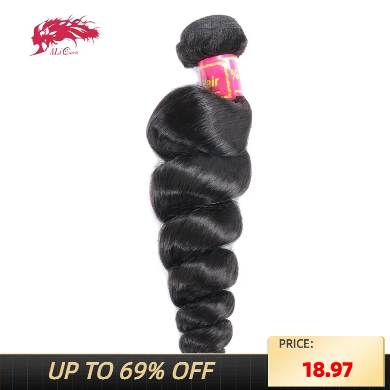 Top Trends: Ali Queen Hair Brazilian Loose Wave 1 / 3 / 4Pcs 100% Remy Human Hair Extension 10"-26" Natural Color P / 9A Human Hair Weave Bundles Shoppable Styles