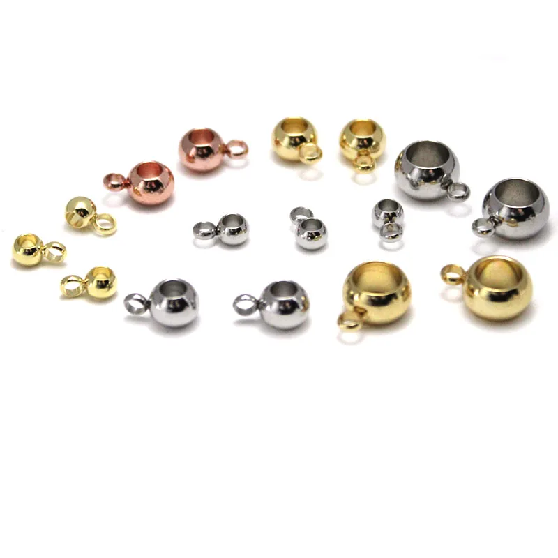 Top Trends: 20PCS Stainless Steel Spacer Beads Pendant Charms Connectors Bail Clasps Gold Color For DIY Bracelet Necklace Jewelry Making Shoppable Styles