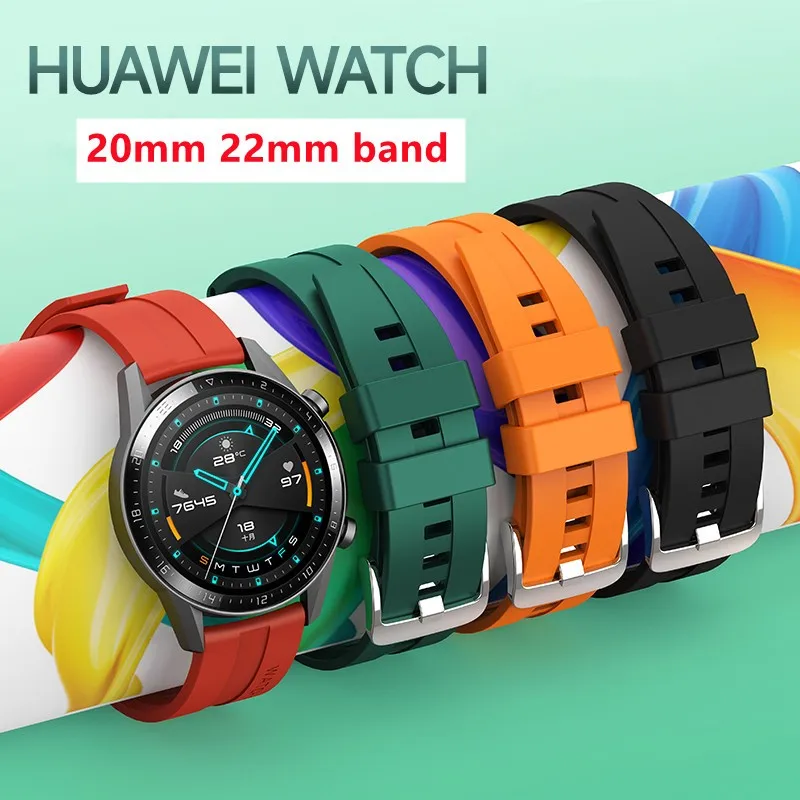 Top Trends: 22mm 20mm Band For Huawei Watch GT 2 3 Pro / gt2 / gt3 42mm 46mm Watchband Silicone Bracelet For Samsung Galaxy Watch 4 5 Pro Strap Shoppable Styles