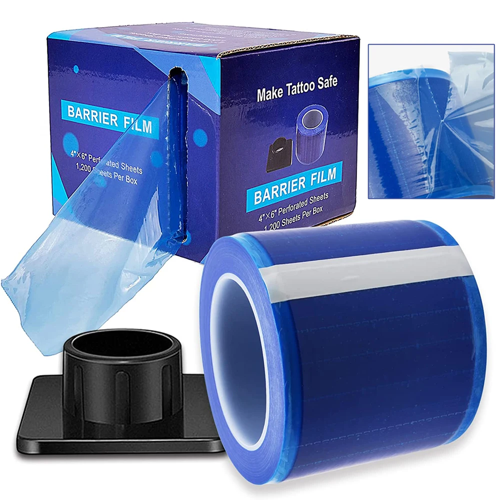 Top Trends: Tattoo Barrier Film 1200 Sheets Blue Tattoo Surface Film Roll Tape Disposable Protective PE Dental Bandage Tattoo Accessories Shoppable Styles