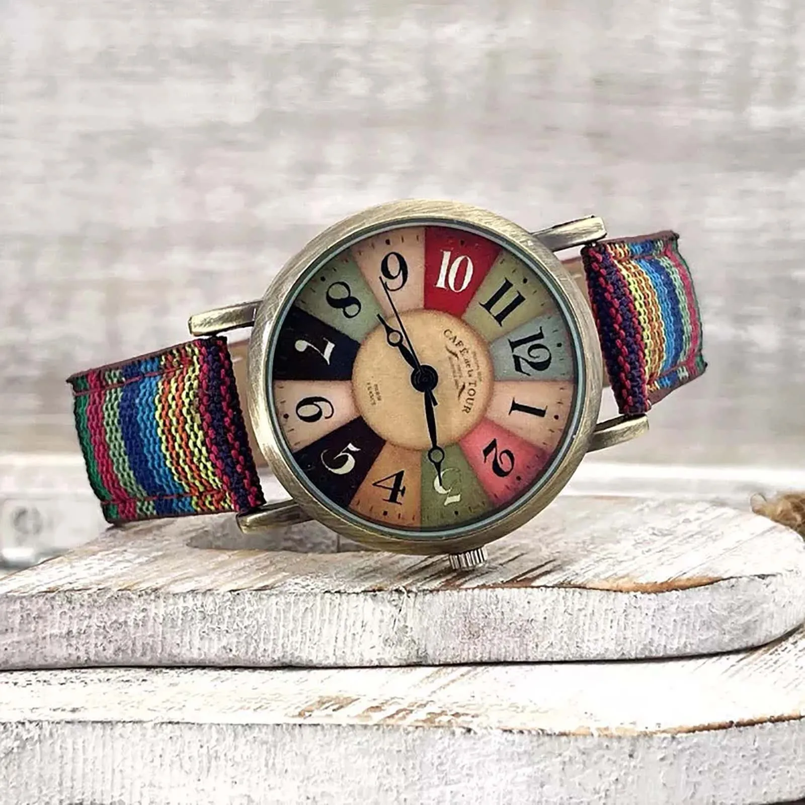 Top Trends: Watches For Women With Multicolour Rainbow Pattern Men Hand Band Watches For Women Shoppable Styles