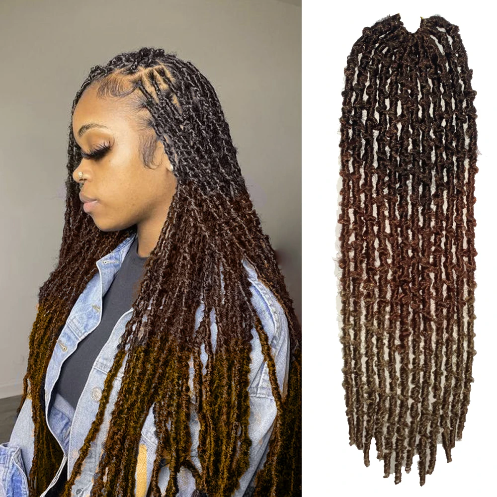 Top Trends: Hair Nest Butterfly Faux Locs Crochet Hair Pre-looped Distressed Locs Soft Locs Crochet Hair For Black Women Crochet Braids Hair Shoppable Styles