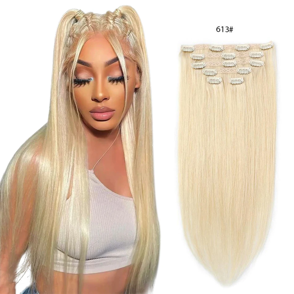 Top Trends: Real Beauty Clip In Hair Extensions Human Hair 70g Brazilian Machine Made Remy 7 Pieces Silky Straight Human Hair Clip Ins Shoppable Styles