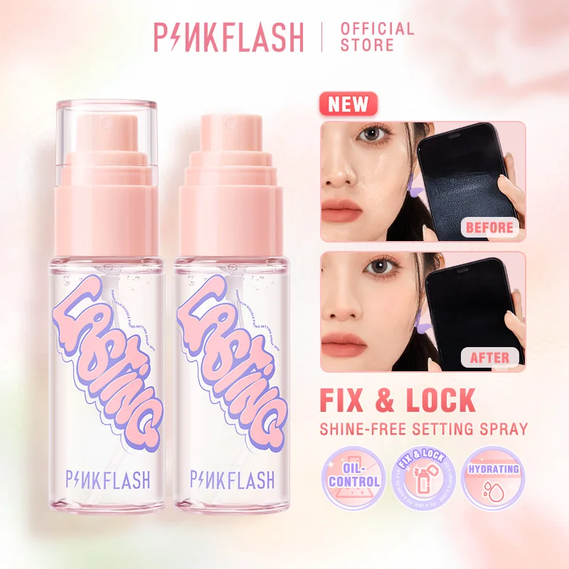 Top Trends: PINKFLASH Moisturizing Setting Spray Matte Oil-control Lock Fast Film Forming Long-lasting Face Makeup Cosmetics For Women Shoppable Styles