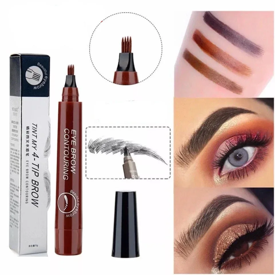 Top Trends: 4 Point Eyebrow Pencil 4 Prong Tip Eyebrow Pen 4 Fork Eyebrow Pencil Waterproof Liquid Eyebrow Pencil Long Lasting Like Real Shoppable Styles - Image 3