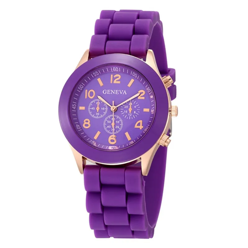 Top Trends: Cute Purple Dial 2022 New Stytle Women's Watch Silicone Watchband Analog Female Sport Quartz Wristwatch Relojes Para Mujer Shoppable Styles