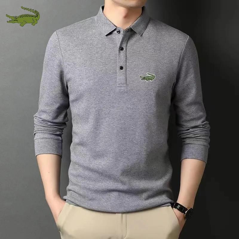 Top Trends: High Quality Men&#039;s Summer New Cotton Long Sleeved Polo Shirt Top, Business Casual Sports T-shirt Top Shoppable Styles