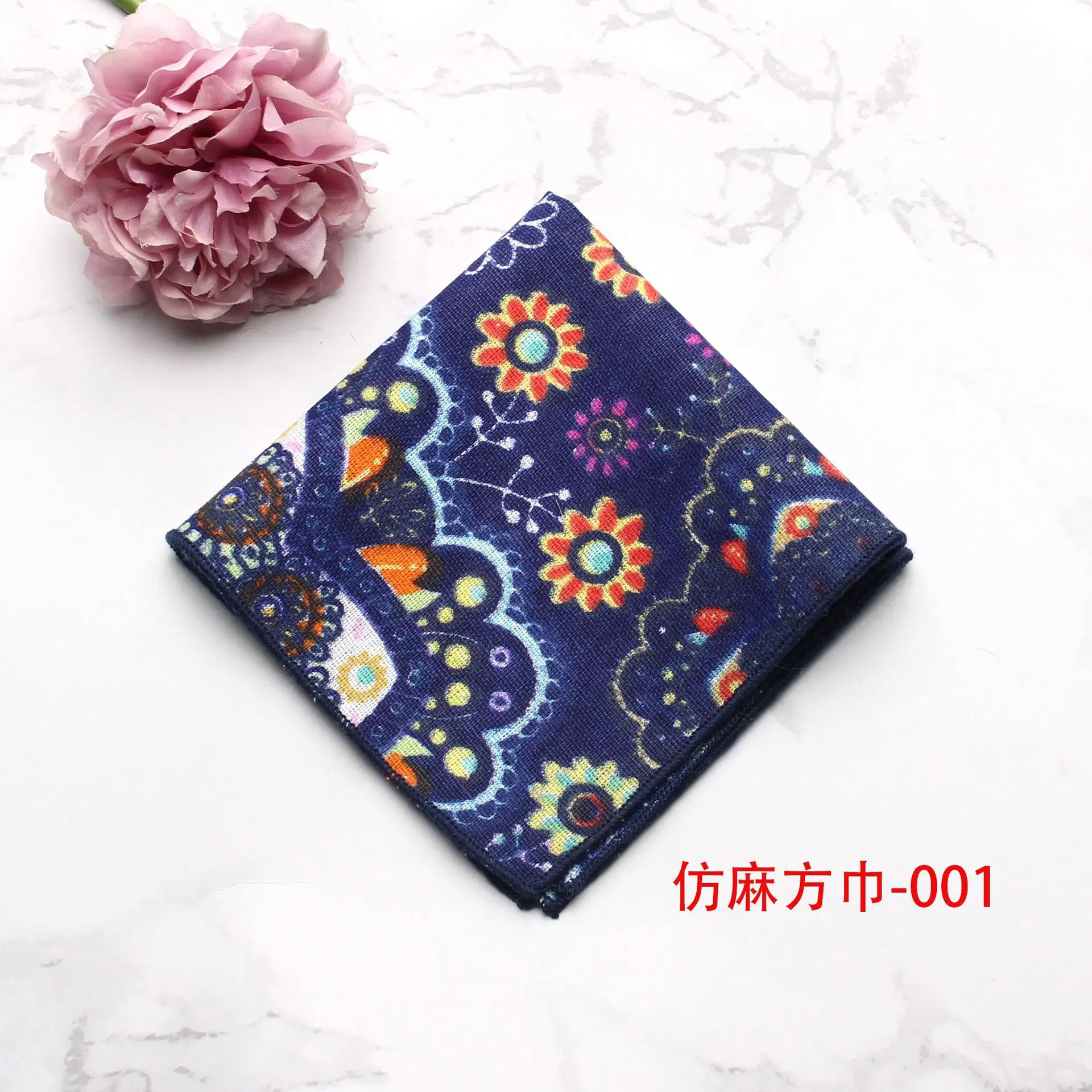 Top Trends: Colorful Floral Handkerchief Cotton Hankie 24cm Women&Men Casual Party Pocket Square Gift Tuxedo Bow Tie Accessory Shoppable Styles - Image 4