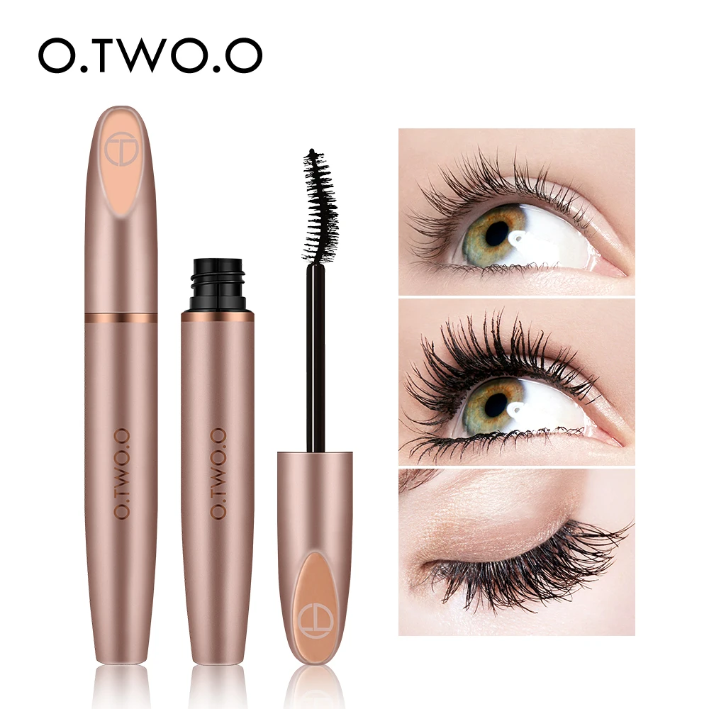 Top Trends: O.TWO.O Waterproof Mascara Lengthens Eyelashes Extension Black 3D Silk Fiber Mascara Extra Volume Female Mascara Makeup Shoppable Styles