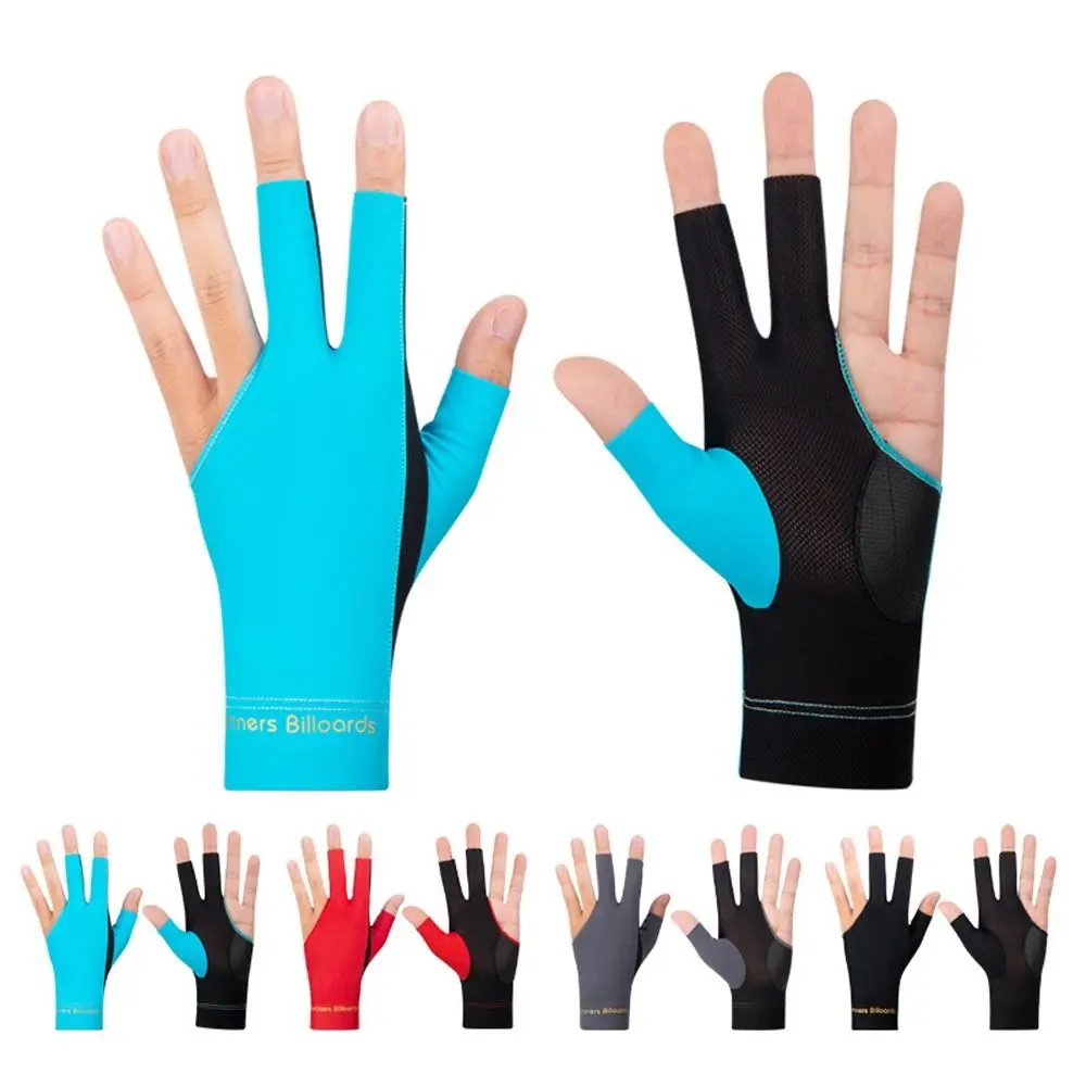 Top Trends: Breathable Three Finger Billiard Gloves Billiard Accessories Billiard Cue Glove Left Hand Gloves Snooker Billiard Gloves Letter Shoppable Styles