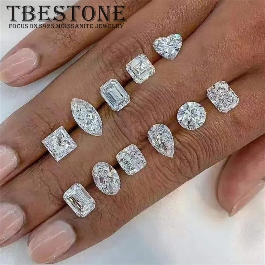 Top Trends: Tbestone GRA Loose Moissanite D Color VVS1 Heart Princess Oval Radiant Emerald Cushion Pear Cut Stones Lab Grown Diamond Jewelry Shoppable Styles