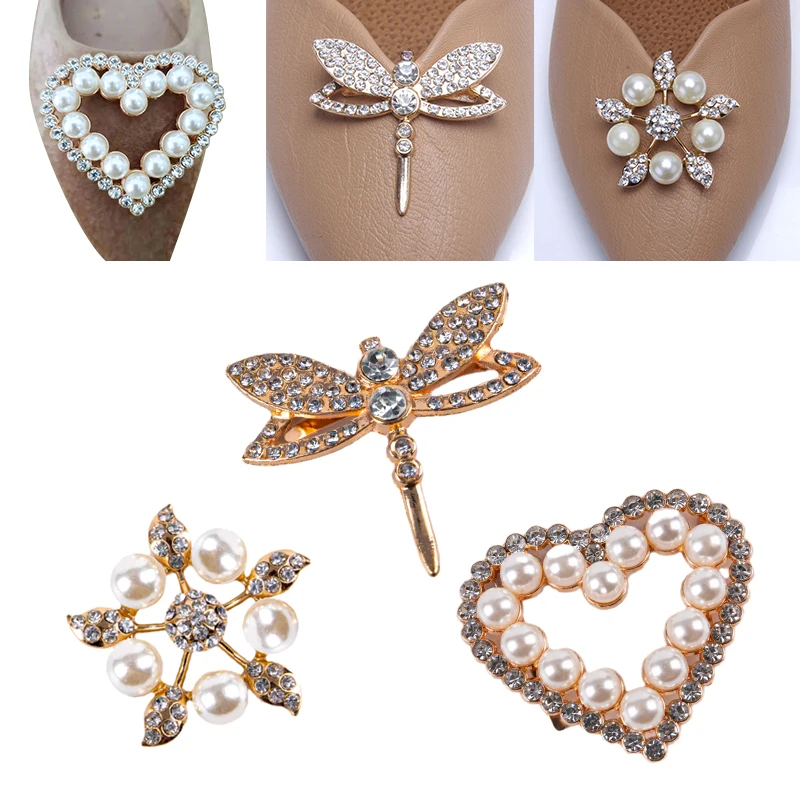 Top Trends: 1PCS Women Shoes Clips DIY Shoe Charms Jewelry Bowknot Shoes Decorative Accessories Rhinestones Crystal Decorations Shoppable Styles - Image 5