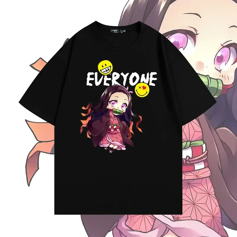 Top Trends: Demon Slayer T Shirt Men Kawaii Graphic Tees Harajuku Street Unisex Tops Tshirt Male Women Y2k Blouse Japanese Anime Clothing Shoppable Styles