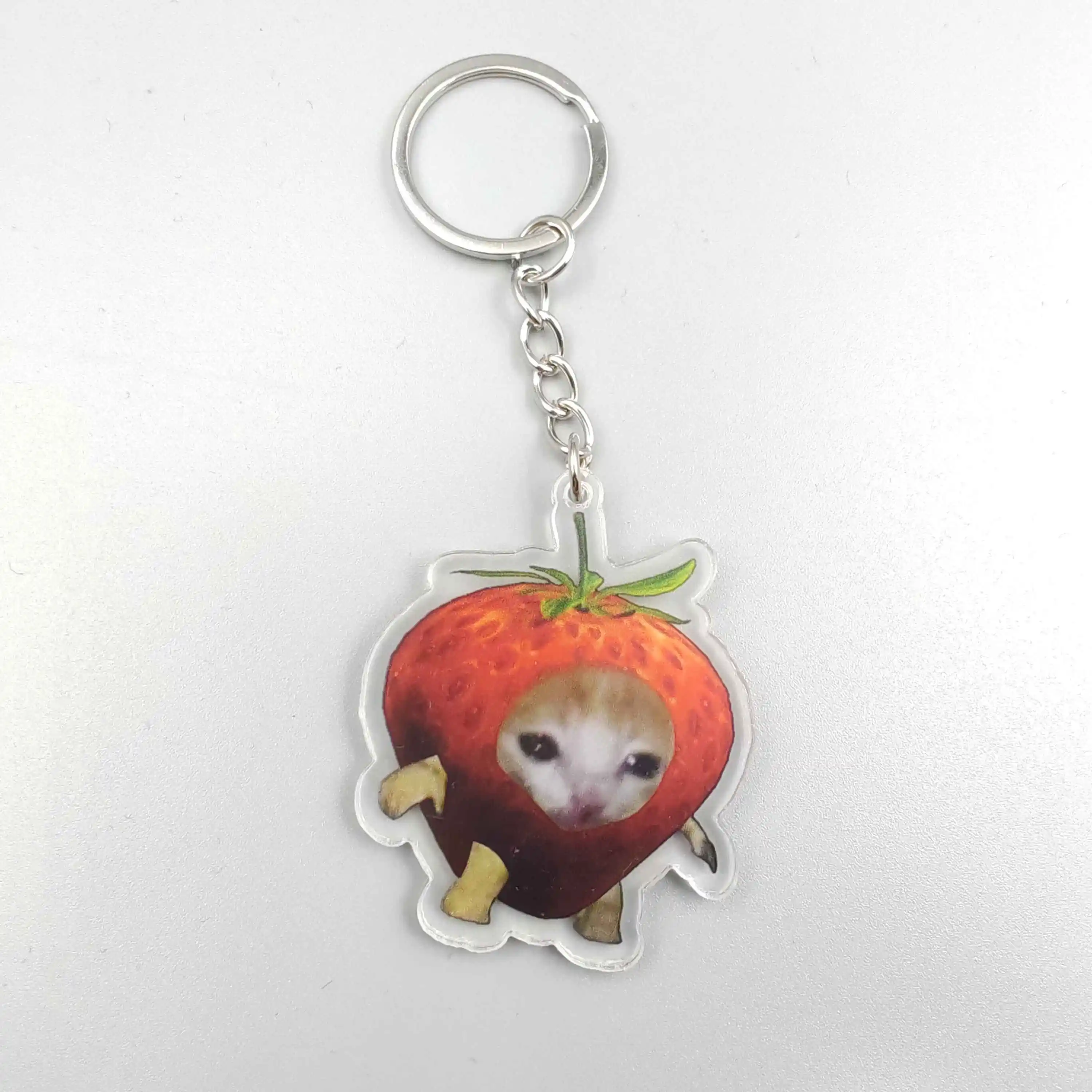 Top Trends: Cat Coughing Meme Viral Video Zoning Out Black Cat Meme Choking Meme Strawberry Cat Memes Key Chain Car Keyring Student Gift Shoppable Styles - Image 4