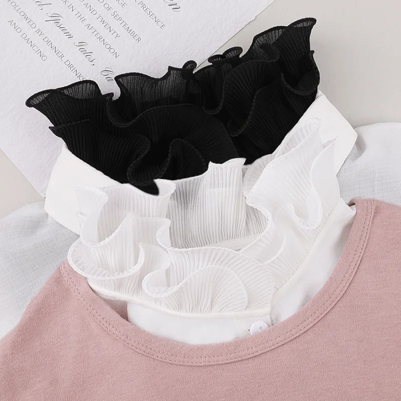 Top Trends: Women Ruffle Lace Fake Collar Detachable Collar Fake Women Vintage Stand Ladies Sweater False Collars False Blouse Collar Shoppable Styles