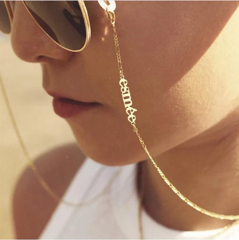 Top Trends: Stainless Steel Custom Name Glasses Chain Women 2022 High Quality Gold Luxury Bohemian Sunglass Chains Jewelry Anti-Skid Lanyard Shoppable Styles