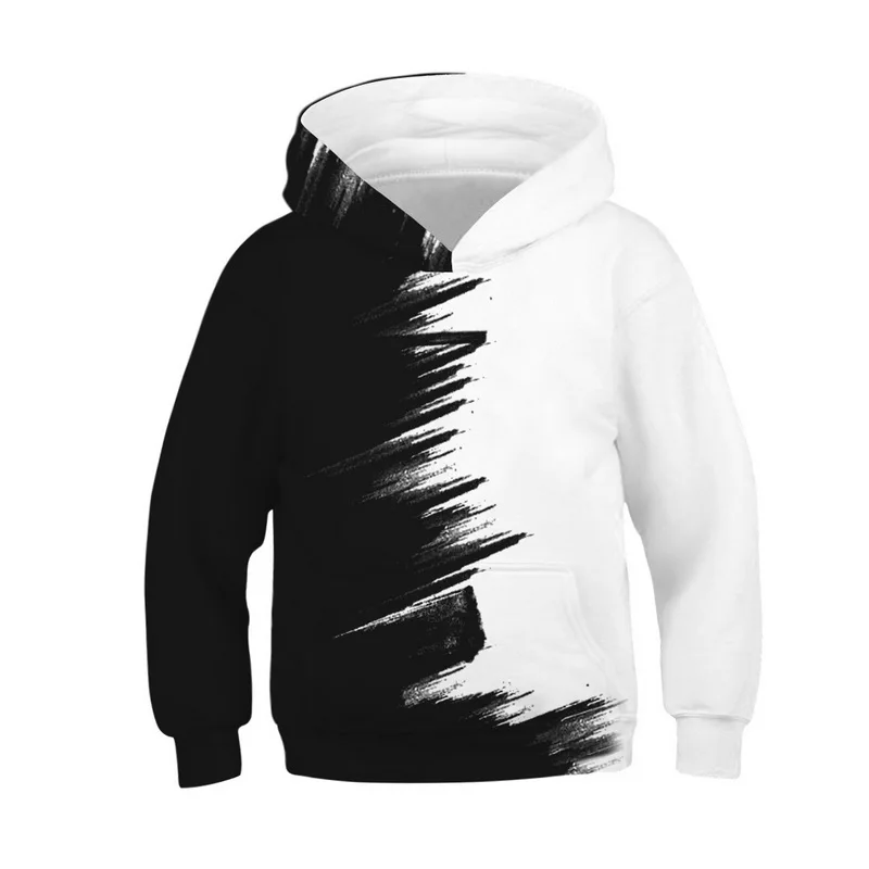 Top Trends: Black White Landscapes 3D Print Kids Hoodies Teen Sweatshirt Boy Girl Winter Clothes Casual Long Sleeve Children Pullover Tops Shoppable Styles