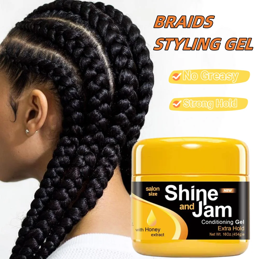 Top Trends: Shine And Jam Gel Braid Gel For Twist Locs Braids Strong Edge No Flake Braiding Gel Edge Control For Frizz Hair Styling Shoppable Styles