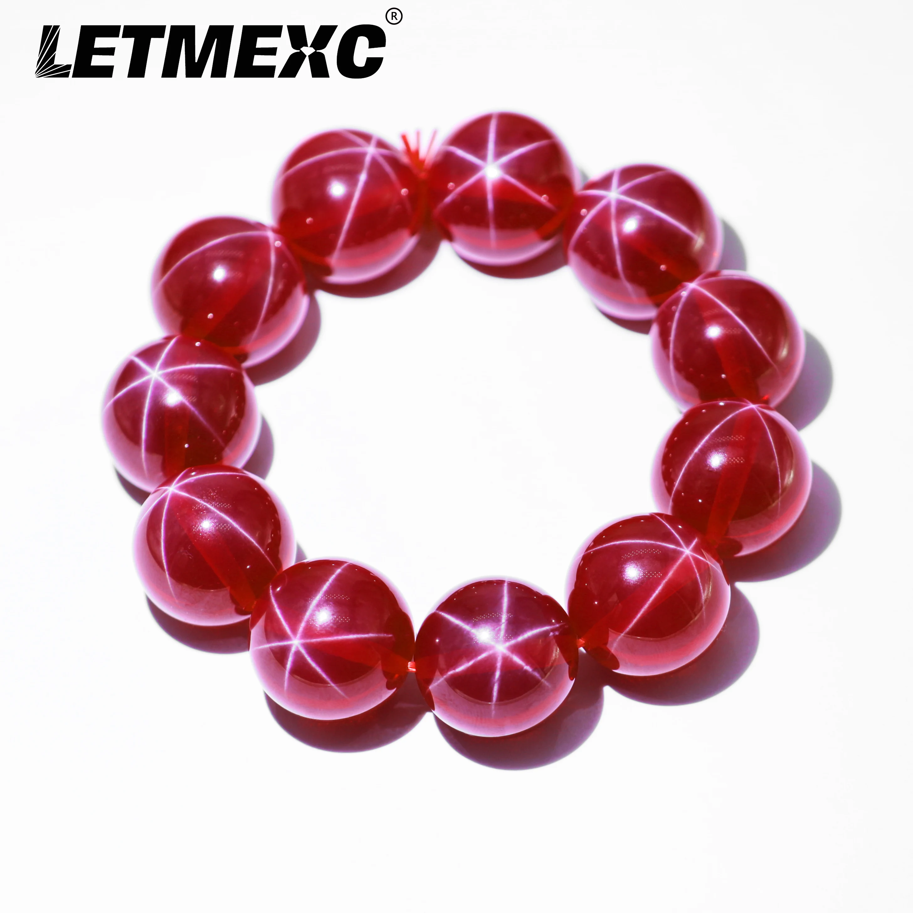 Top Trends: LETMEXC Lab Created Synthetic Corundum Round Ball Beads 5 # Red Ruby Stone Synthetic Star Ruby Gem Passed Diamond Test Pen Shoppable Styles